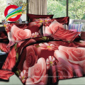 In stock 3D 100% polyester bedding sets 6pcs with flower designs